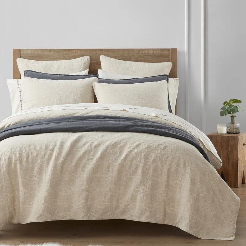 Tempe Matelasse Matelassé Aztec Jacquard Modern Rustic 3 Piece Comforter Set