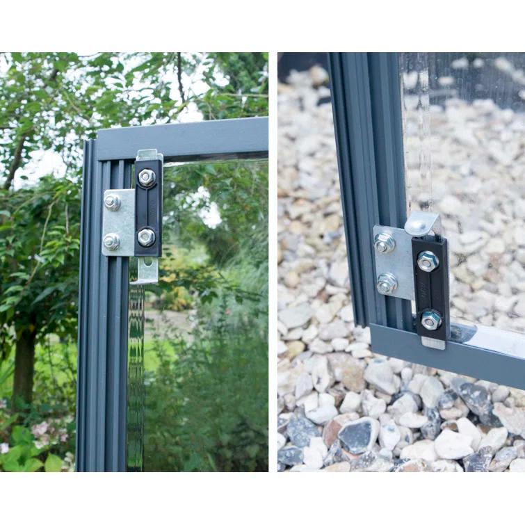 Canopia Palram - Canopia Oasis 12' x 10' Hexagonal Walk-In Hobby Polycarbonate Aluminum Frame Greenhouse Outdoor Living Structure - Gray