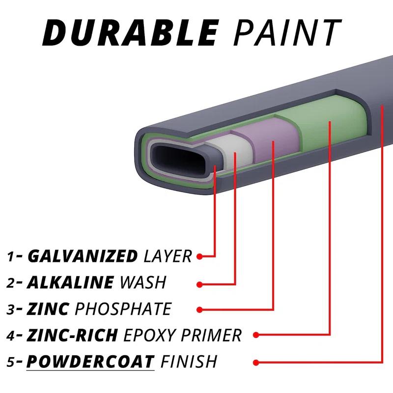 CR Home Black Metal Porch And Stair Railings