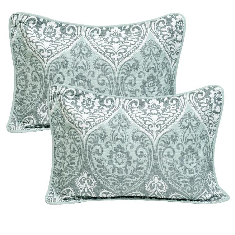 Home Soft Things 5 Piece Kingston Damask Printed Microfiber Quilts Set