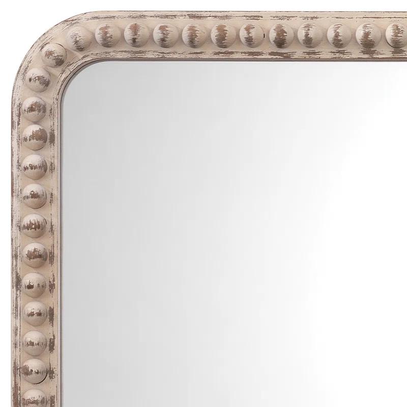Audrey Beaded Rectangle Wall Mirror, 26" x 38"
