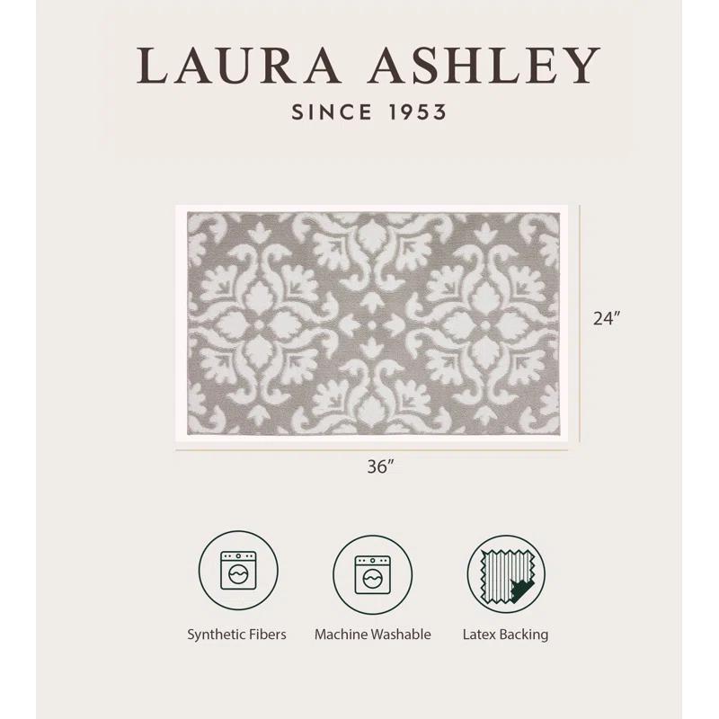 Laura Ashley Laura Ashley Mayhew Light Gray/White Area Rug