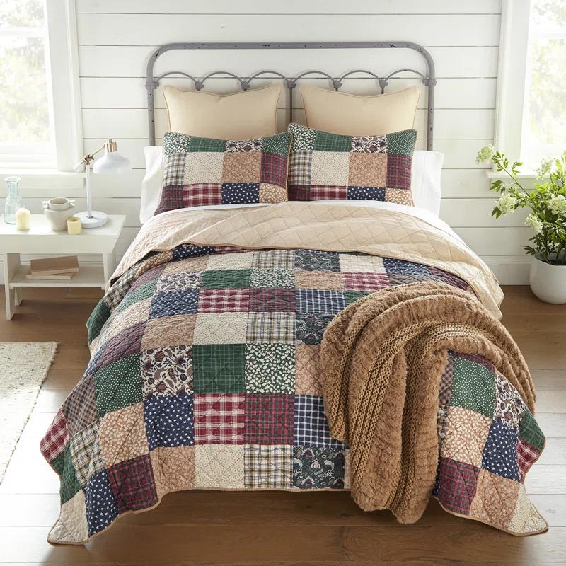 Donna Sharp Rustic Paisley 3pc Cotton Quilt Set