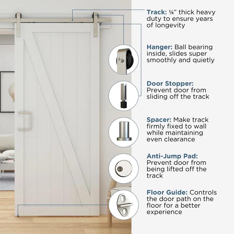 National Hardware Standard Single Barn Door Hardware Kit