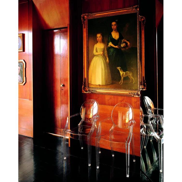 Louis Ghost Polycarbonate 2.0 Outdoor Stacking Dining Armchair (Set of 2)