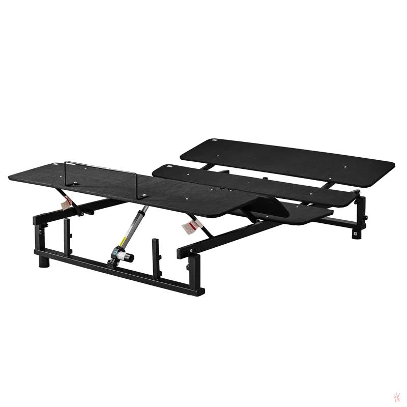 Alwyn Home Adjustable Bed Base Frame Bed Frame With Head And Foot Incline Wireless Remote Zero Gravity Quiet Motor Black Queen