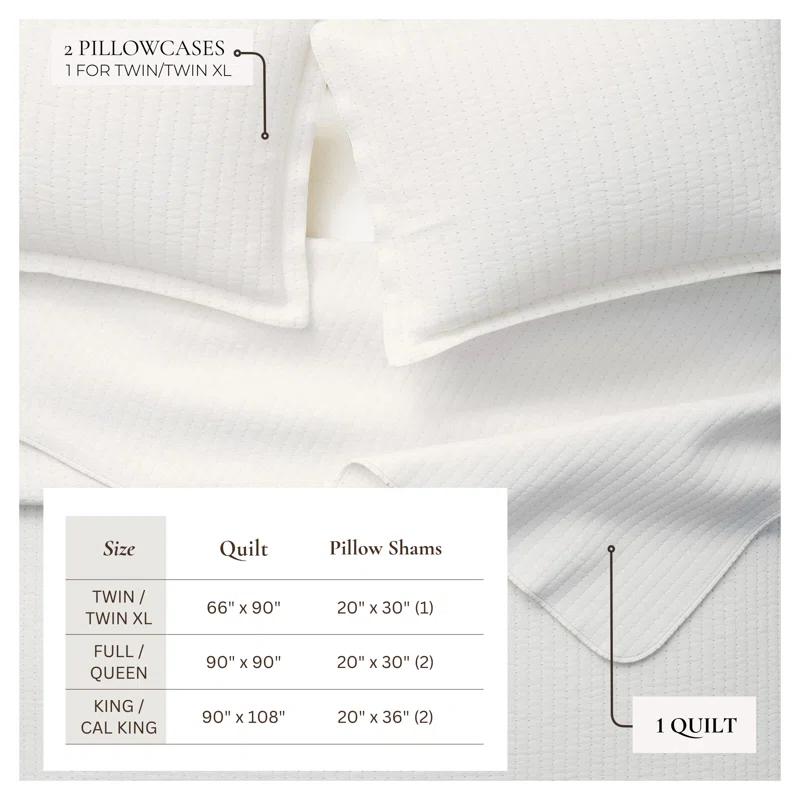 FreshFolds Modern & Contemporary Stripe Stitched Quilt Set with Shams