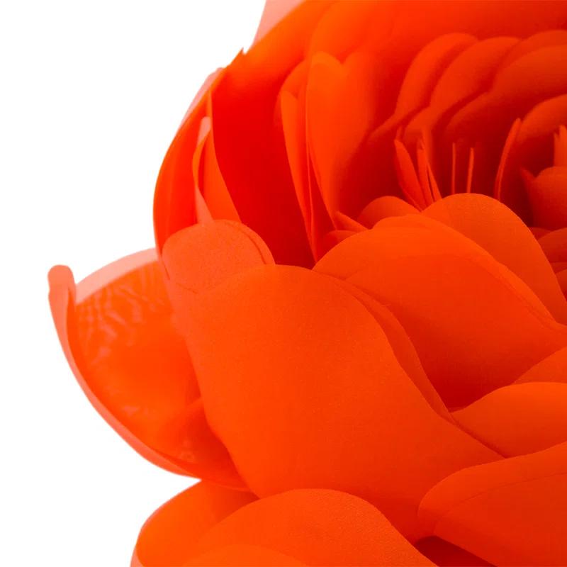 JWH Simulation Rose Flower Throw Pillow Decorative Round Floral Accent Pillow Cover & Insert