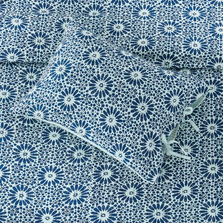 Melange Home Handstitched Flower Kantha Coverlet