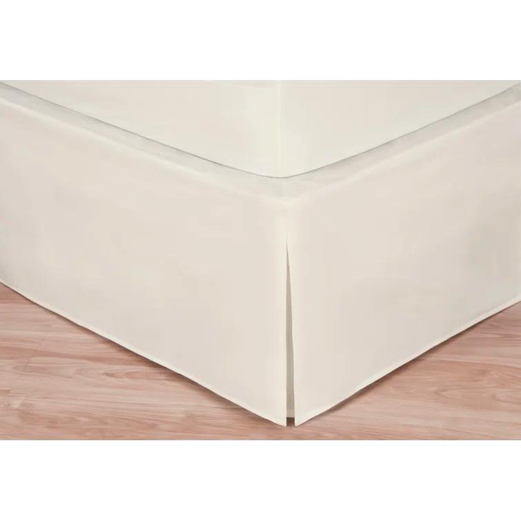 Fresh Ideas Bed Maker's No Lift Wrap Around Bed Skirt, 14" Drop, Twin, Silver