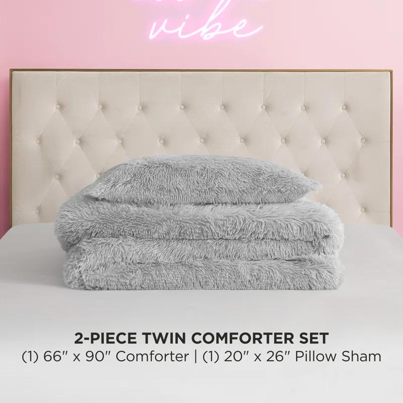 Juicy Couture Juicy Couture Shaggy Faux Fur Comforter & Shams Bedding Sets