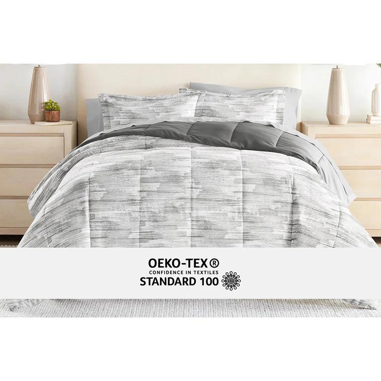 IEnjoy Home 7-Piece Bedding Bundle - Pattern Comforter and Sheet Set