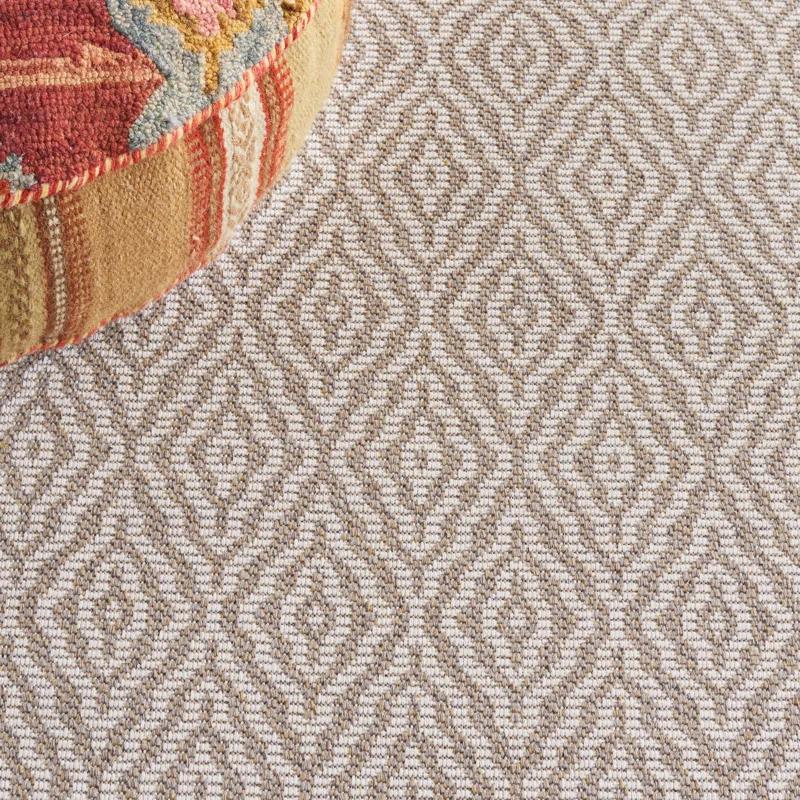 Martha Stewart Rugs Martha Stewart Cotton Geometric Rug in Taupe
