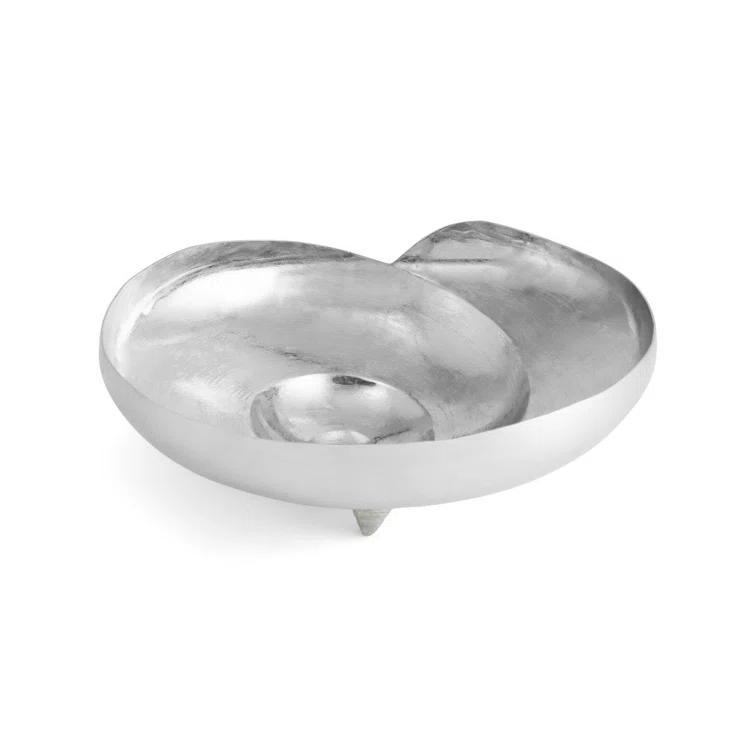 Michael Aram Large Silver Nautilus Shell Decorative Bowl