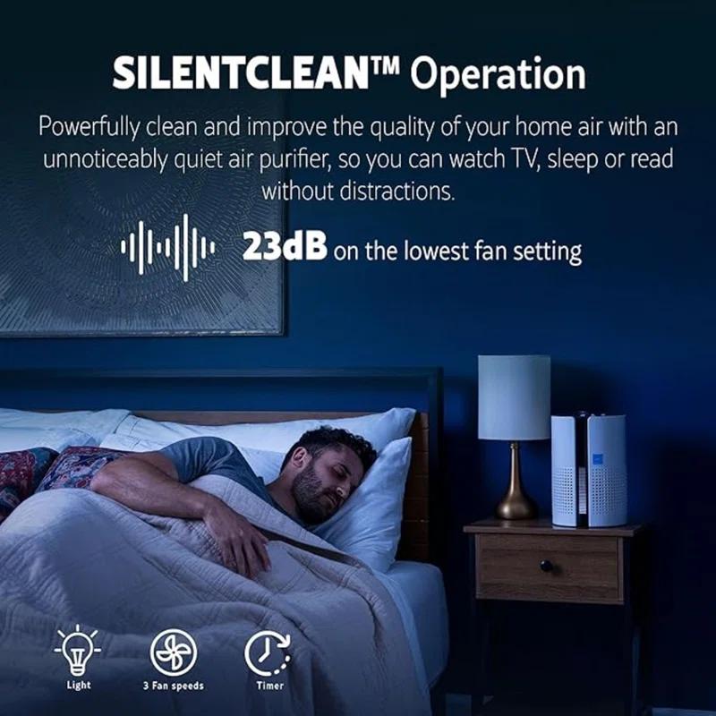 Invenitiah Kenmore PM1010 Air Purifiers For Bedroom Up To 348 Sq.Foot With H13 True HEPA Filter, Child Lock, Sleep Mode And Ambient Light For Small Rooms