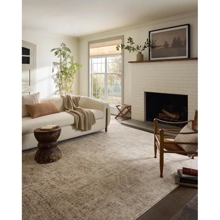 Junie II Rug Magnolia Home by Joanna Gaines x Loloi - Oatmeal and Smoke / 7'10" x 10'2"