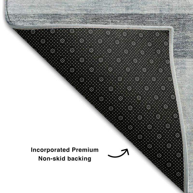 Premium Machine Washable Cerrito AMF568 Navy Rug