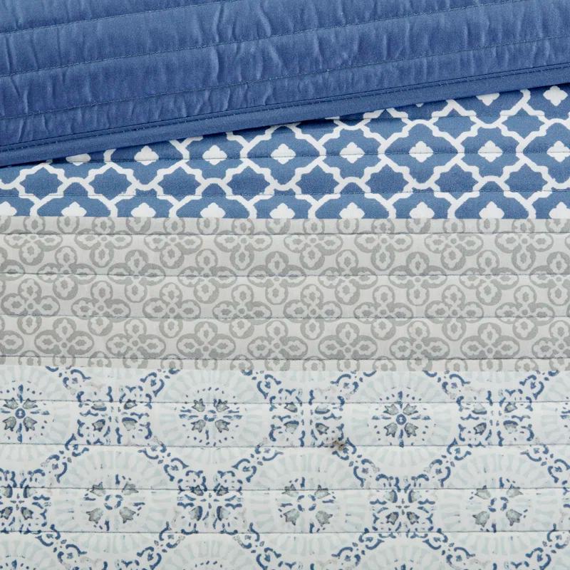 Madison Park Essentials Sybil Quilt Set with Cotton Bed Sheets