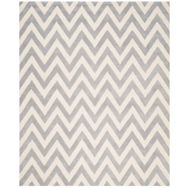 Hand Tufted Wool Chevron Rug