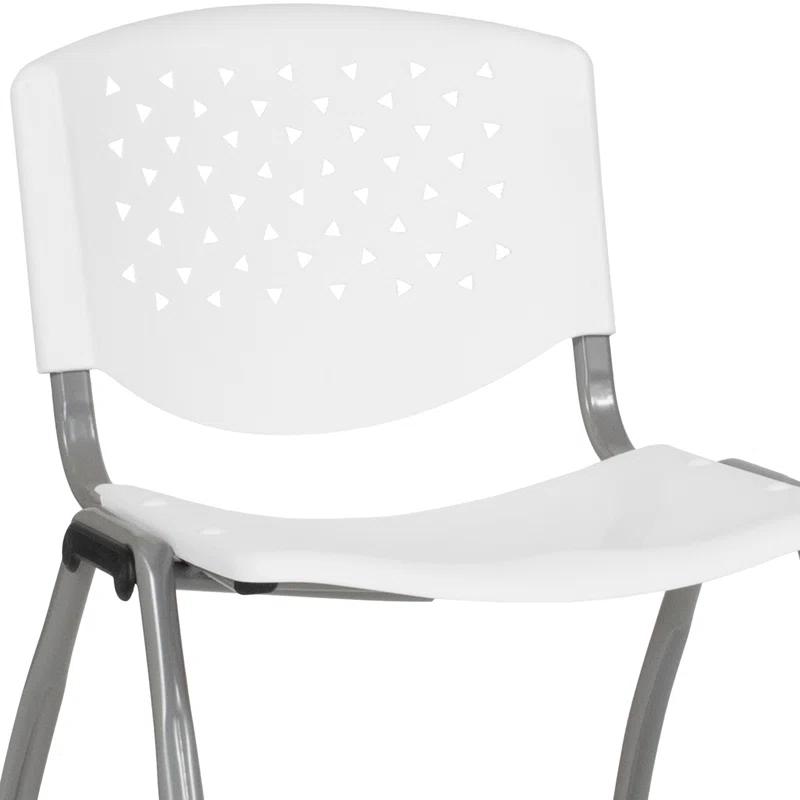 Flash Furniture Memphis 880 lb. Capacity Plastic Stack Chair with Powder Coated Frame
