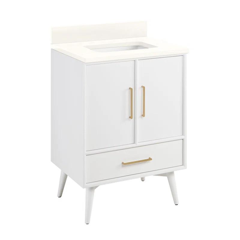 Signature Hardware 24" Novak Single Bathroom Vanity Set with Rectangular Undermount Sink