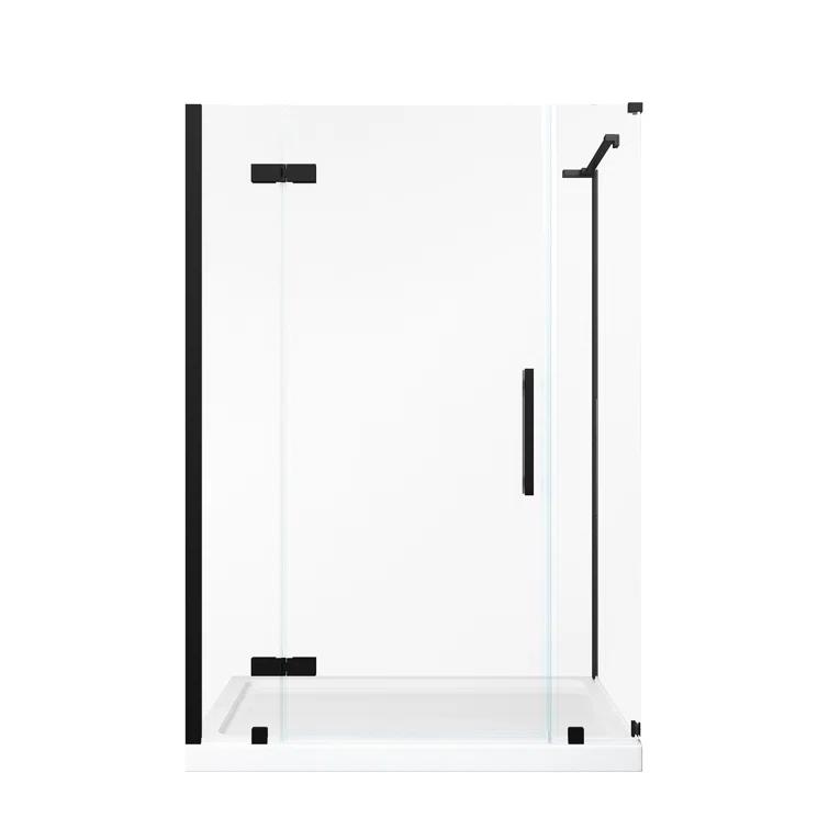 Ove Decors Endless Tampa 54" W x 72" H Corner Frameless Shower Kit, Door, Panel, Base TA1433430