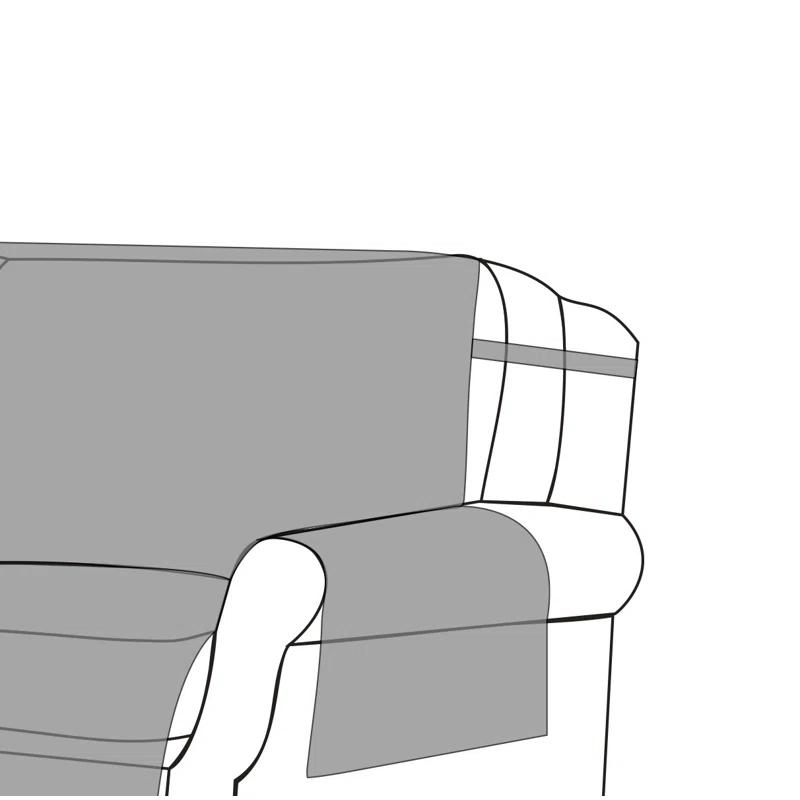 Atlantis Jade Reversible Furniture Slipcover
