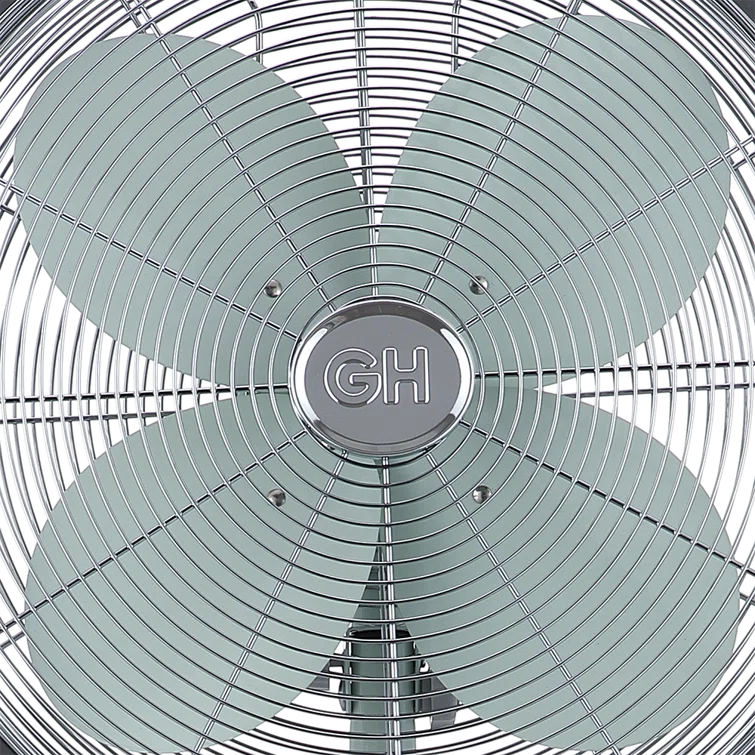 Good Housekeeping All-Metal 3-Speed 16" Oscillating Conference Room Pedestal Fan with Telescopic Height Adjustment (Multiple Finishes Available)