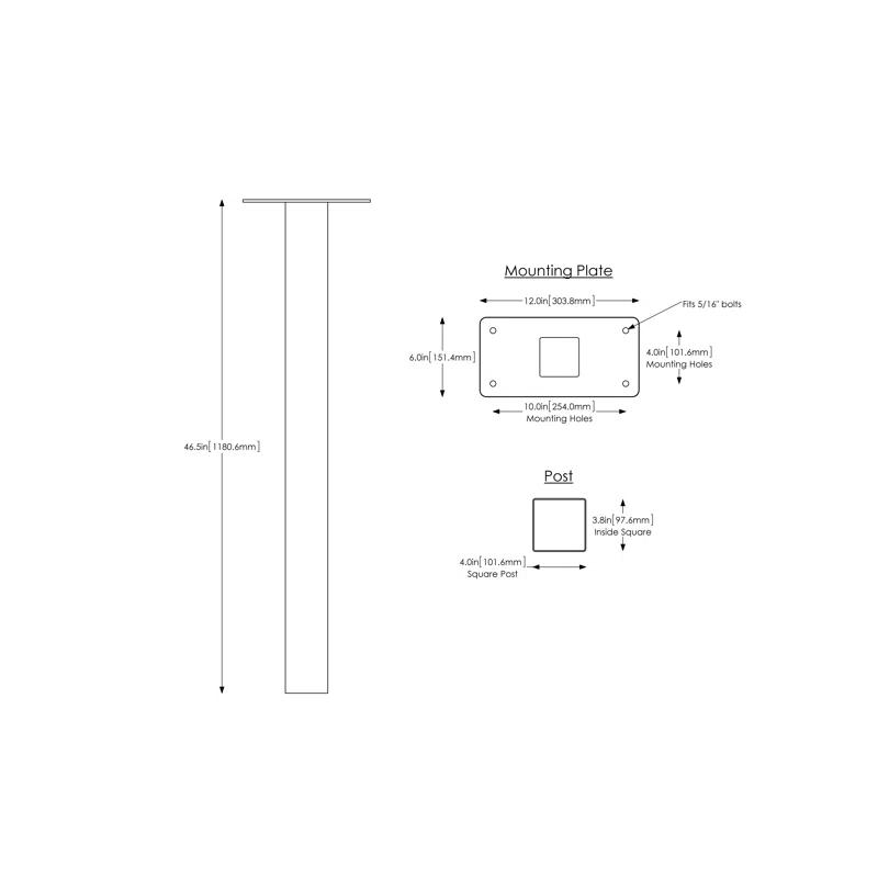 Architectural Mailboxes Oasis 46.5'' H Square Standard Post