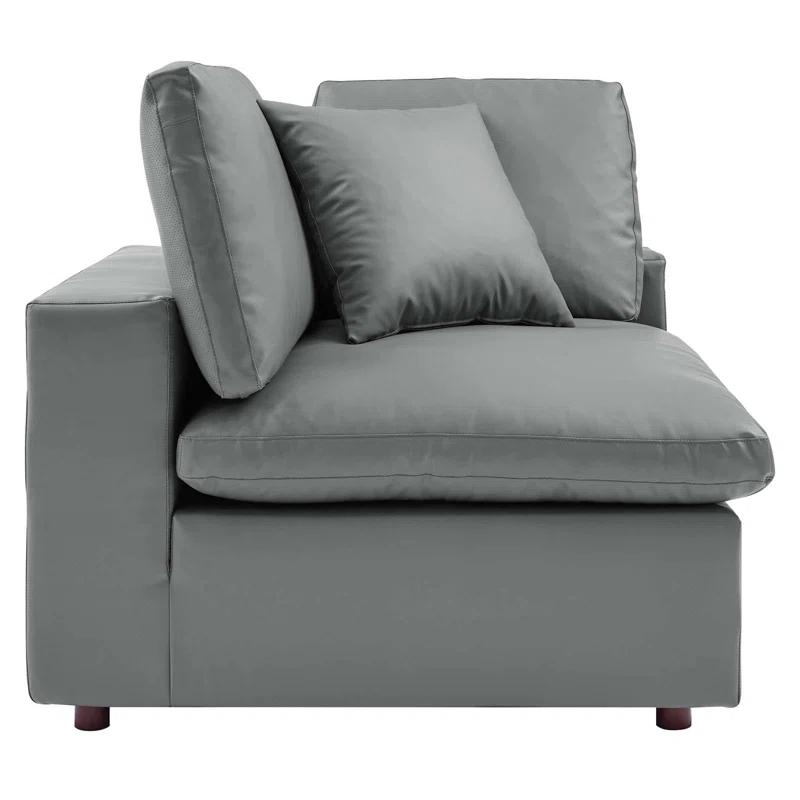Modway Modway Commix Down Filled Overstuffed Vegan Leather 5-Piece Sectional Sofa