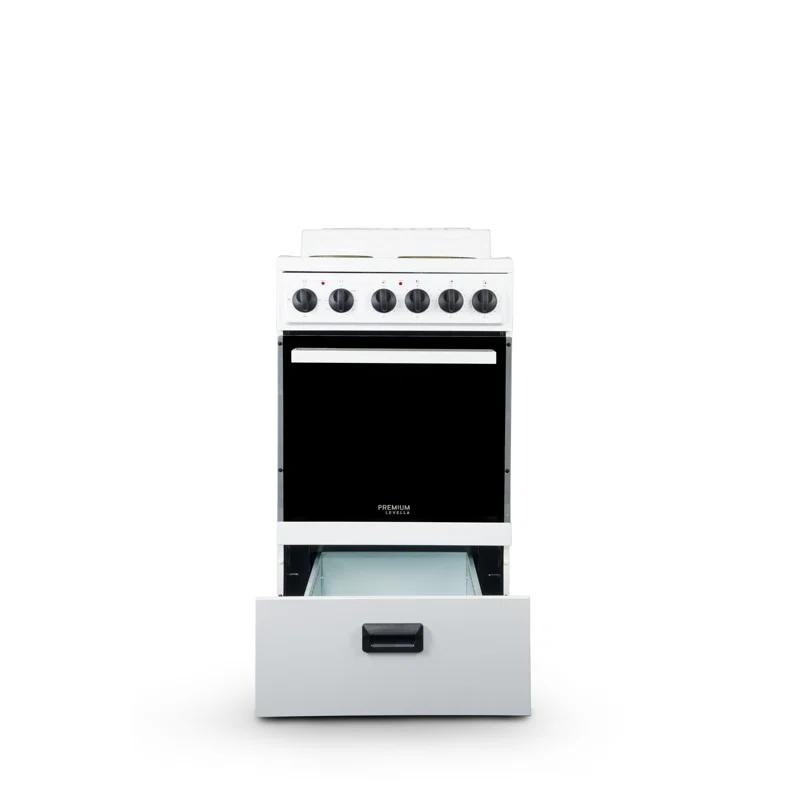 Premium Levella 20" 2.2 Cubic Feet Smart Electric Free Standing Range with 4 Burners