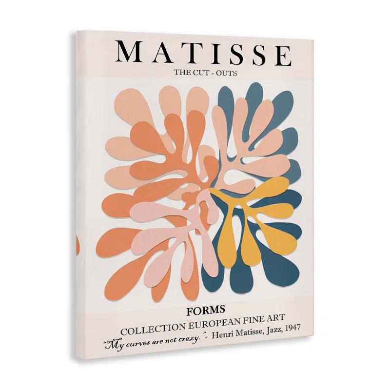 Stupell Industries Classical Matisse Painting Cut Out Forms Traditional Abstract - Graphic Art Print