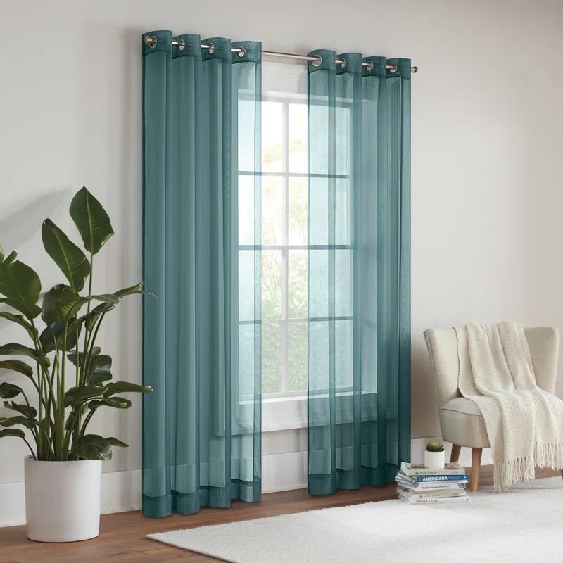 Eclipse Livia Sheer Voile Grommet Curtain Panel