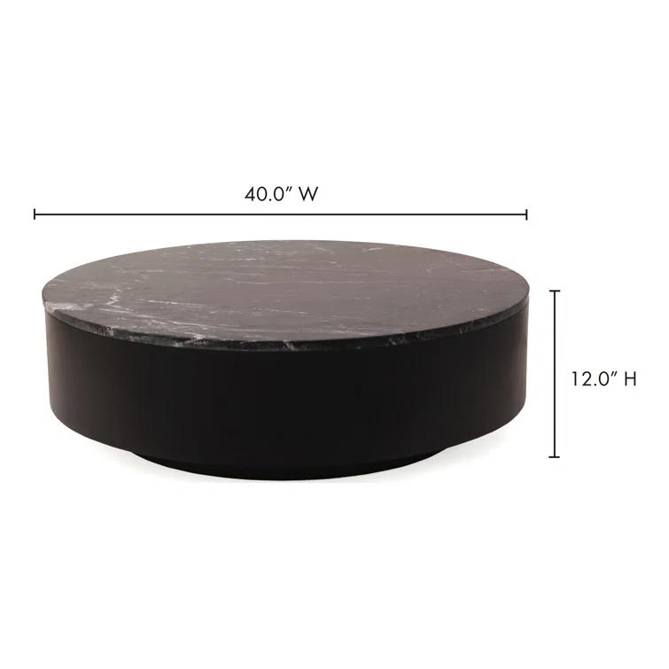 Duke Round Coffee Table - Black