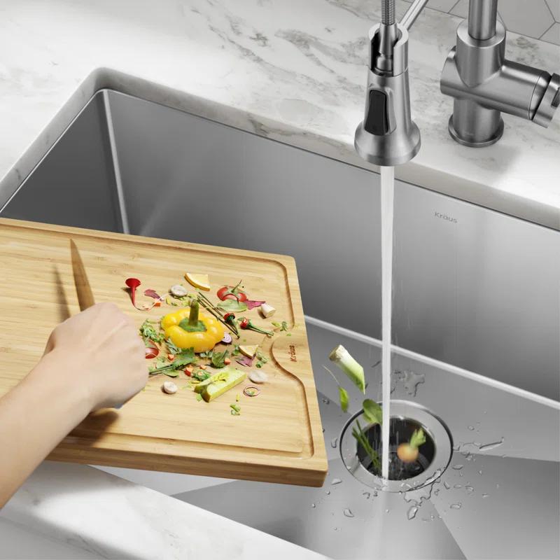 Kraus 1/3 HP WasteGuard High-Speed Ultra-Quiet Motor Garbage Disposal with Quick Connect Mount