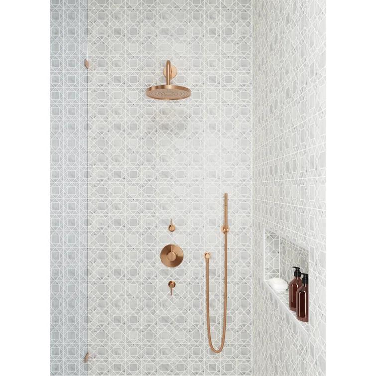 Bedrosians Monet Honed 11.75'' x 11.75'' Straight Edge Marble Mosaic Sheet Tile