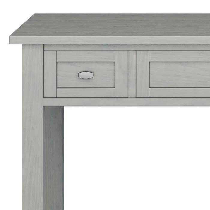 Simpli Home Warm Shaker 48"W Solid Wood Desk, Transitional Style with Keyboard Tray
