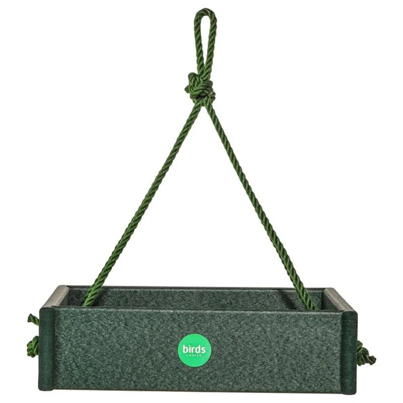 Birds Choice Birds Choice 11.25" Color Pop Collection Recycled Plastic Hanging Tray Bird Feeder, Yellow