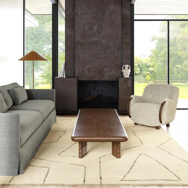 Latitude Run® Mulholland Textured Wool Area Rug Area Rug