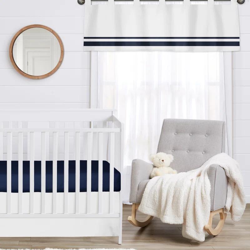 Sweet Jojo Designs Hotel Curtain Striped Cotton Tailored 54" Window Valance