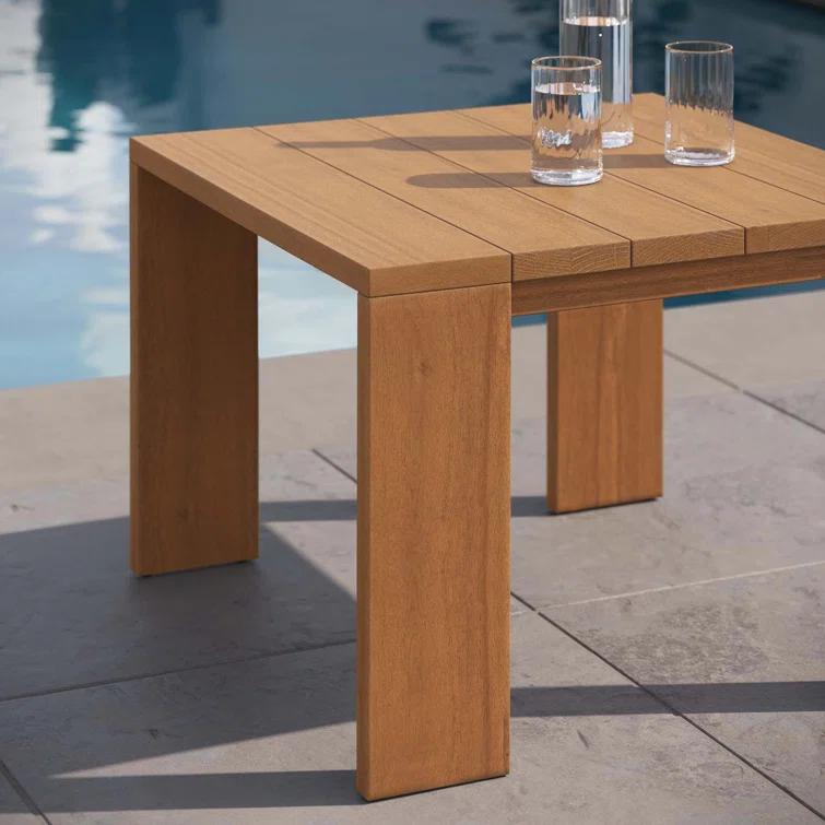 Modway Tahoe Outdoor Patio Acacia Wood Side Table In Natural & Reviews | Wayfair