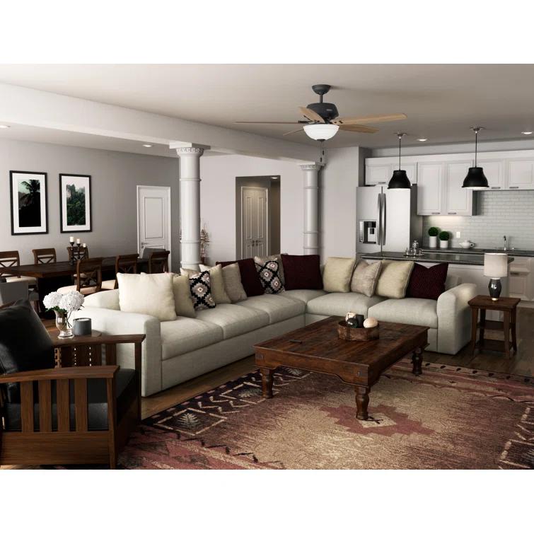 Hunter Fan Reveille 60" 5 - Blade Ceiling Fan With Lights And Pull Chain