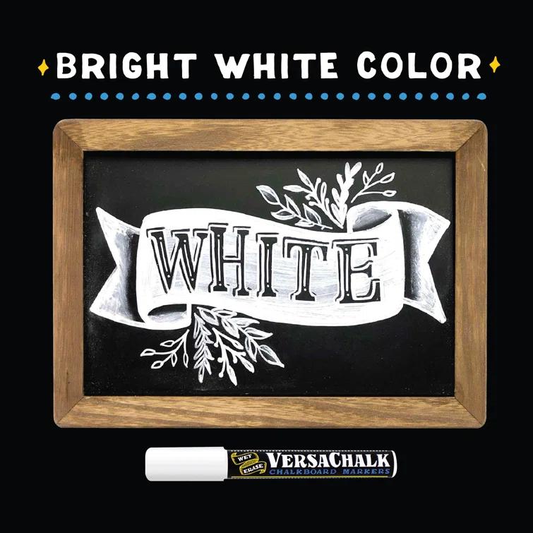 VersaChalk VersaChalk White Liquid Chalk Markers - 2 set, Wet Erase, for Chalkboards & Glass