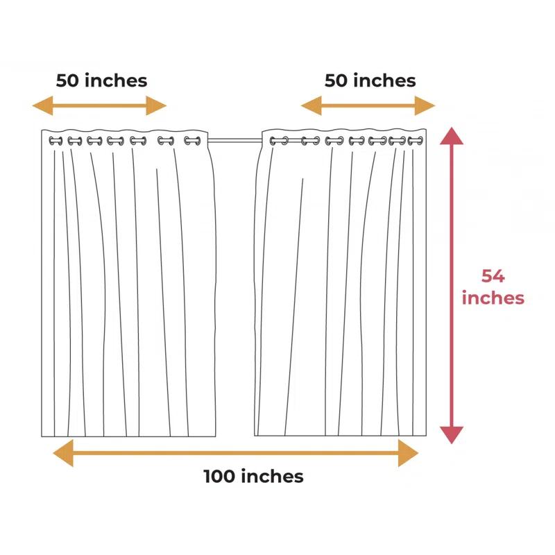 Ambesonne Sateen Blackout Curtain Pair (Set of 2)