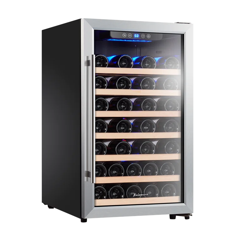 Kalamera 50 Bottle Single Zone Freestanding Wine Refrigerator & Reviews | Wayfair