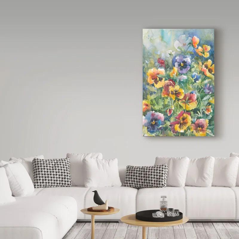 Trademark Fine Art Annelein Beukenkamp " Picture Perfect Pansies " by Annelein Beukenkamp
