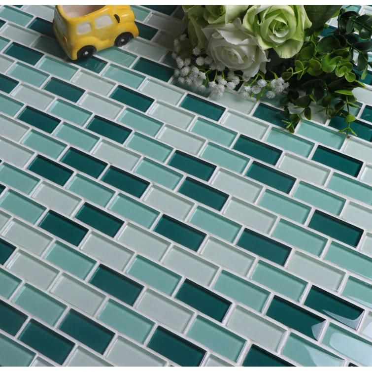 WS Tiles® Swimming Pool Series 1" x 2" Straight Edge Glass Mosaic Tile