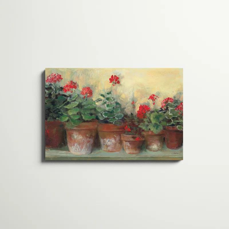 Andover Mills™ " Kathleens Geraniums " by Carol Rowan Painting Print