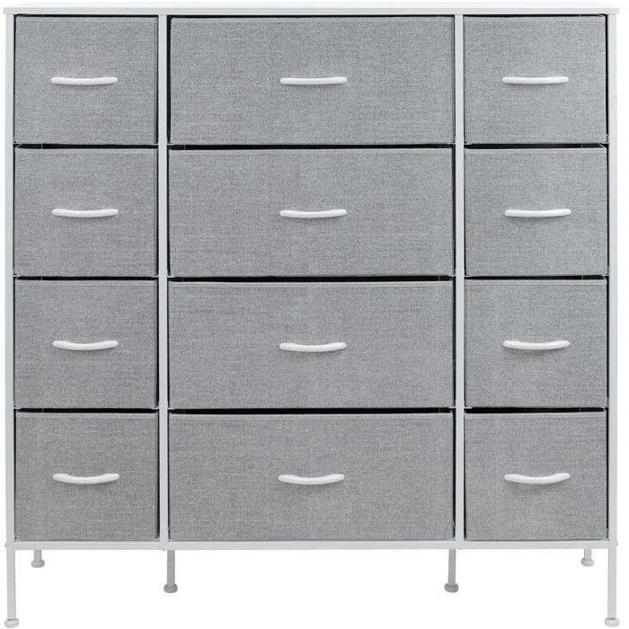 Sorbus Sorbus 12 Drawers Dresser with Steel Frame and Wood Top