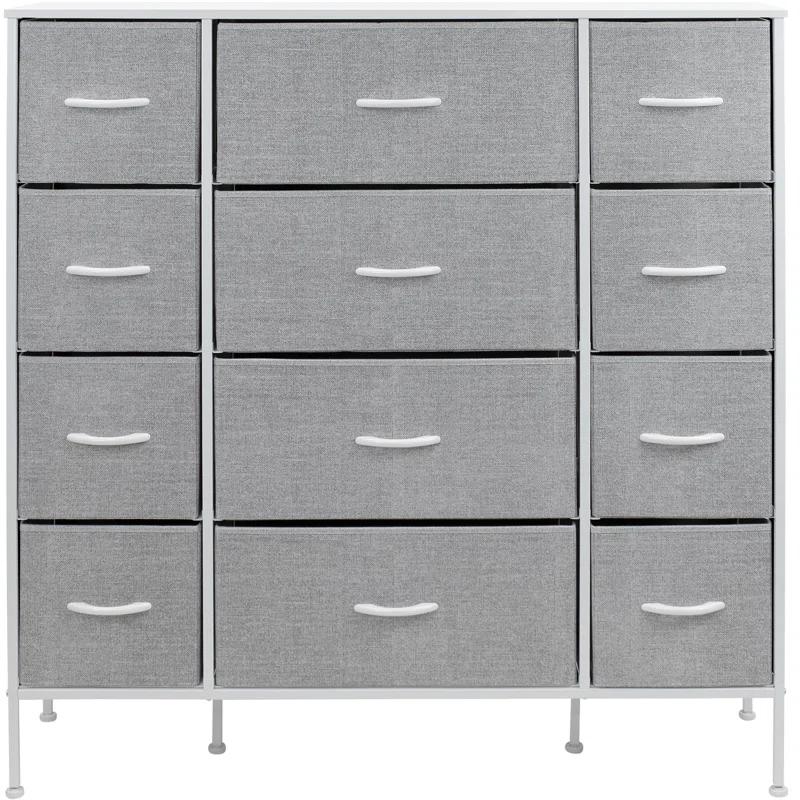 Sorbus Sorbus 12 Drawers Dresser with Steel Frame and Wood Top